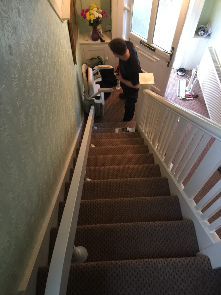 Brooks-180-T565-Curved-Stairlift Installation