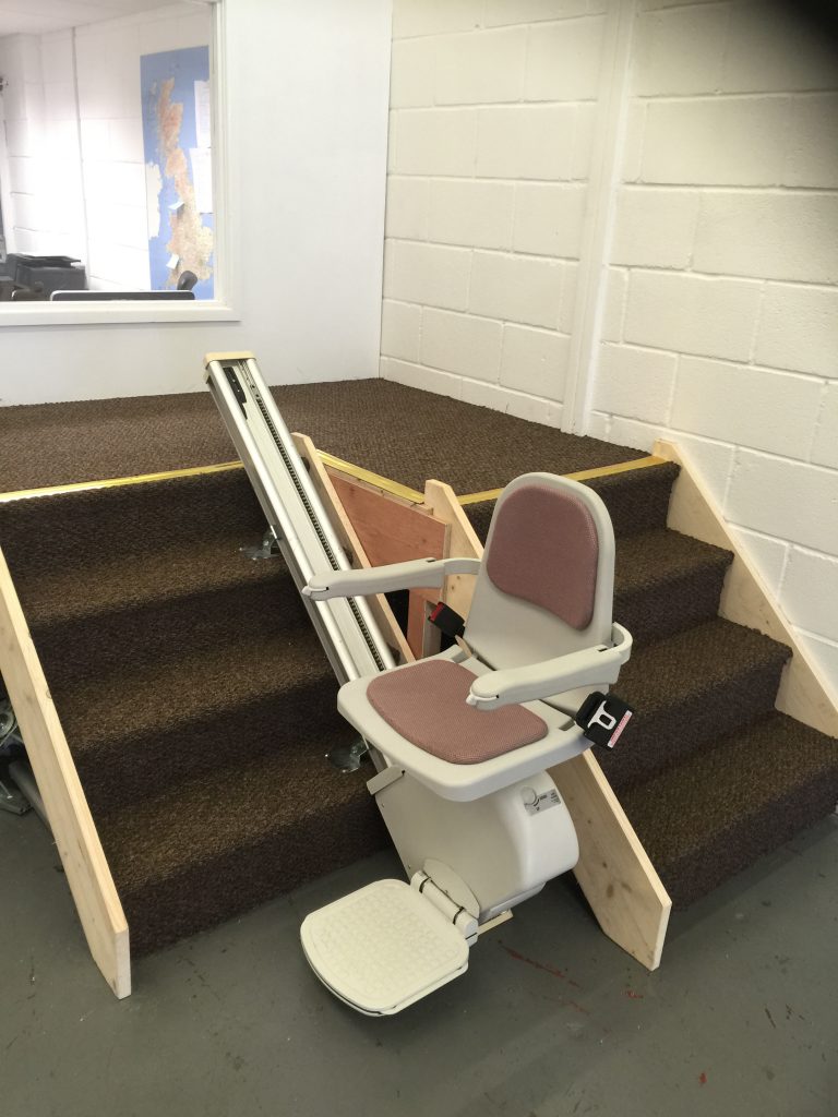 Halton Budget Straight Stairlift in the Halton Stairlifts Showroom