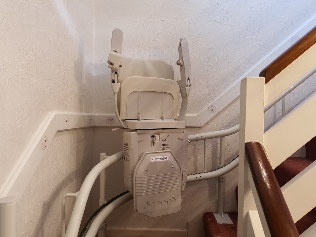 Halton Stairlifts Curved Signature Stairlift Powered Hinge Track