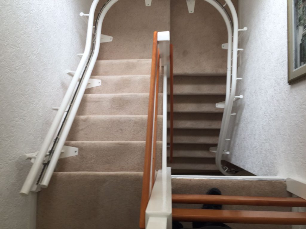 Stannah Sienna Curved Stairlift Chairlift Double track rail