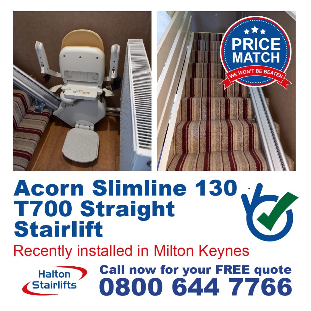 Acorn Slimline 130 T700 Straight Stair Lift Chairlift Fully Installed In Milton Keynes