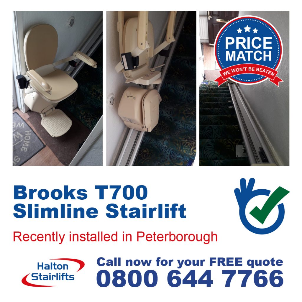Brooks Slimline Stairlift T700 Slimline Straight Stairlift Fully Fitted In Peterborough