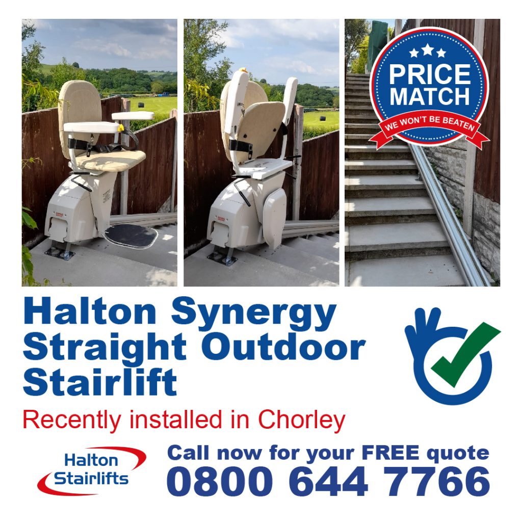 Halton Synergy Straight Outdoor Stairlift Chorley Lancashire