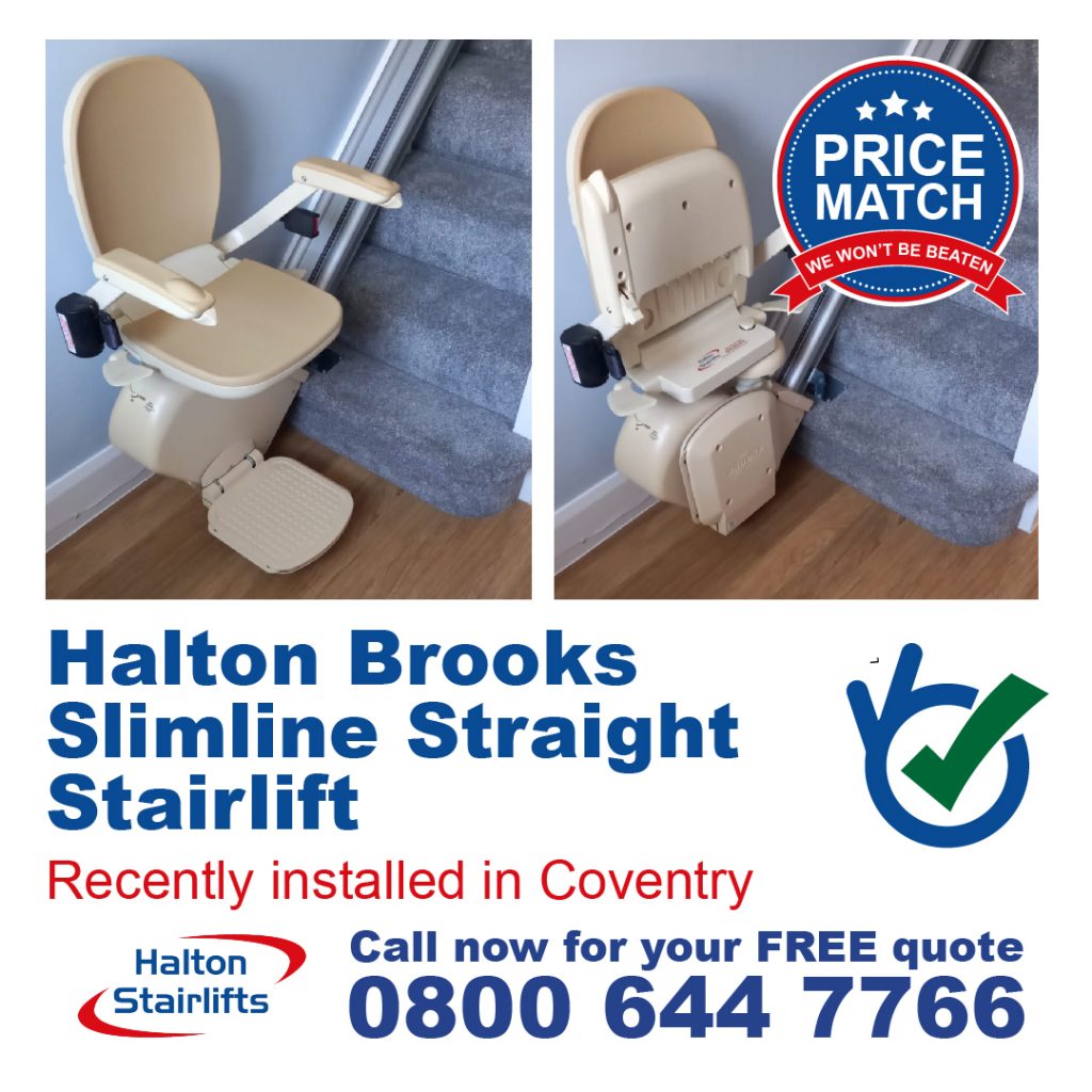 Halton Brooks Slimline Straight Stairlift Fully Installed Next Day in Coventry