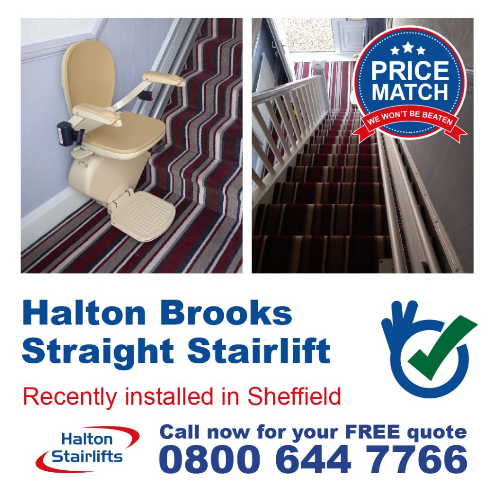 Halton Brooks Stair Lift Chair Straight Stairlift Fully Installed In Sheffield Yorkshire-01