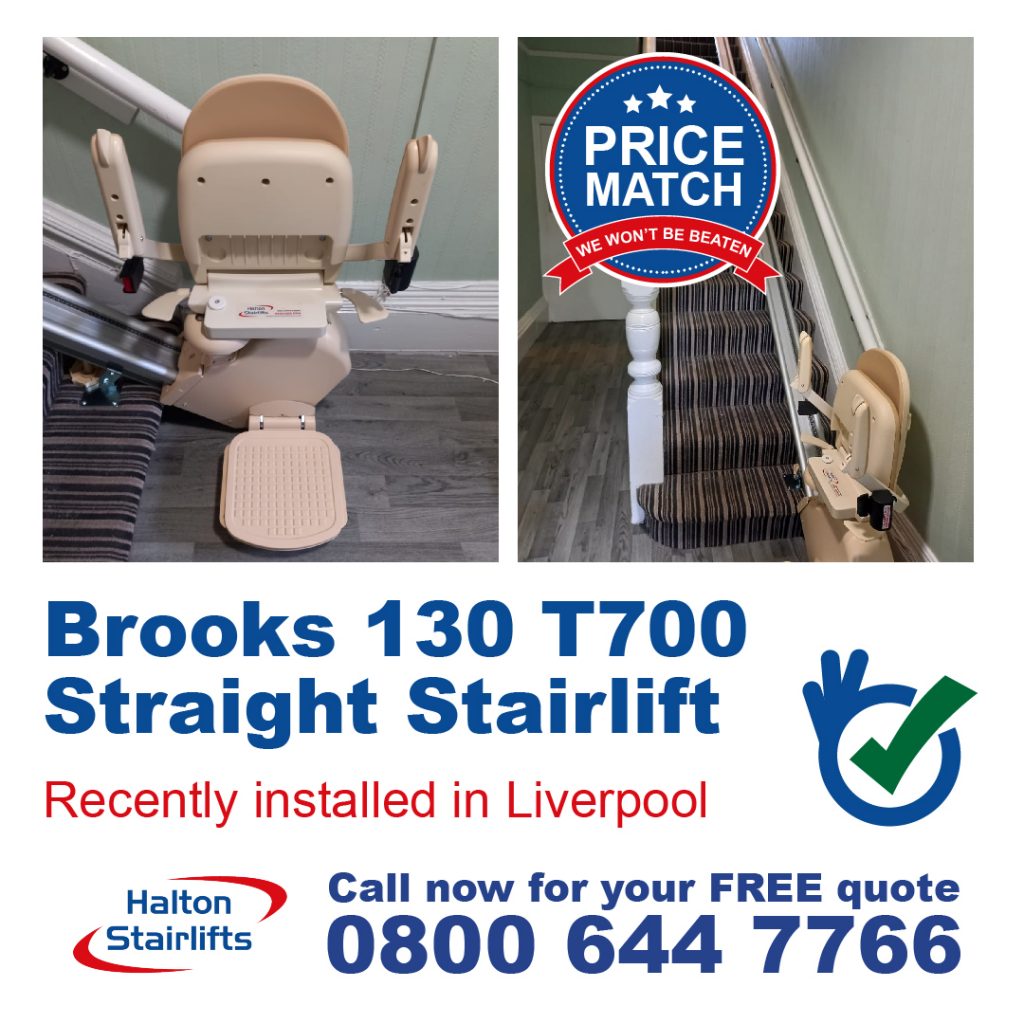 New Brooks 130 T700 Straight Stairlift Chair Lift Fully Fitted In Liverpool Merseyside-01
