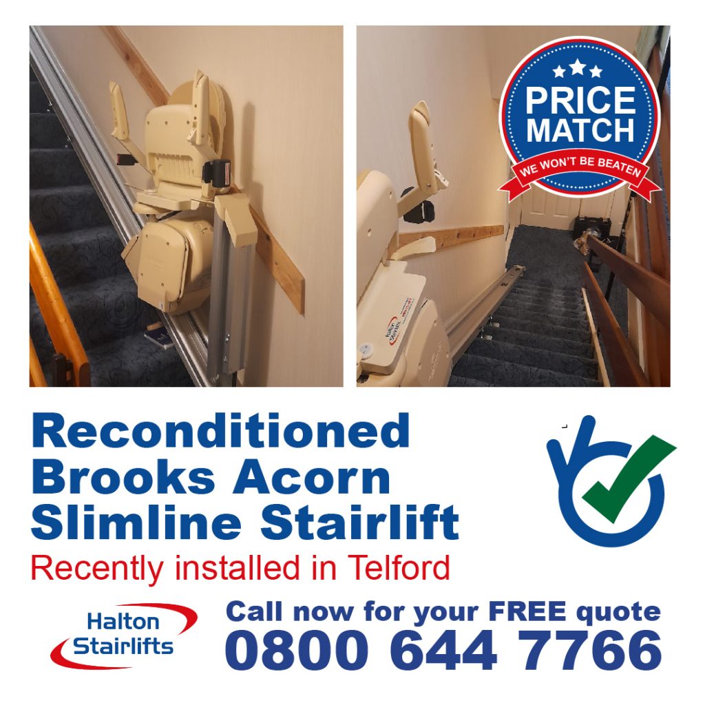 Reconditioned Used Brooks Acorn Slimline Chairlift Fully Installed In Telford-01