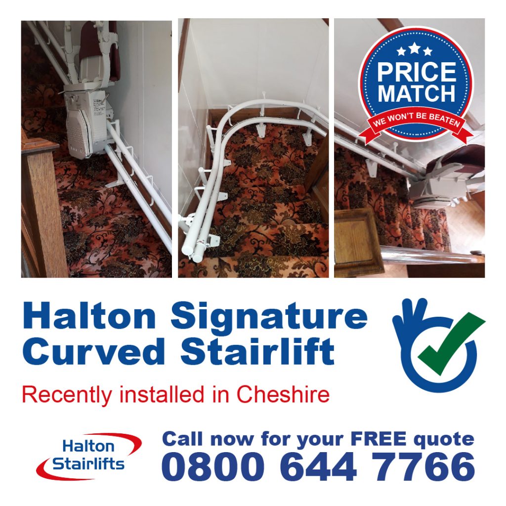 Stannah 260 Sienna Halton Signature Curved Stairlift Fully Installed In Cheshire-01