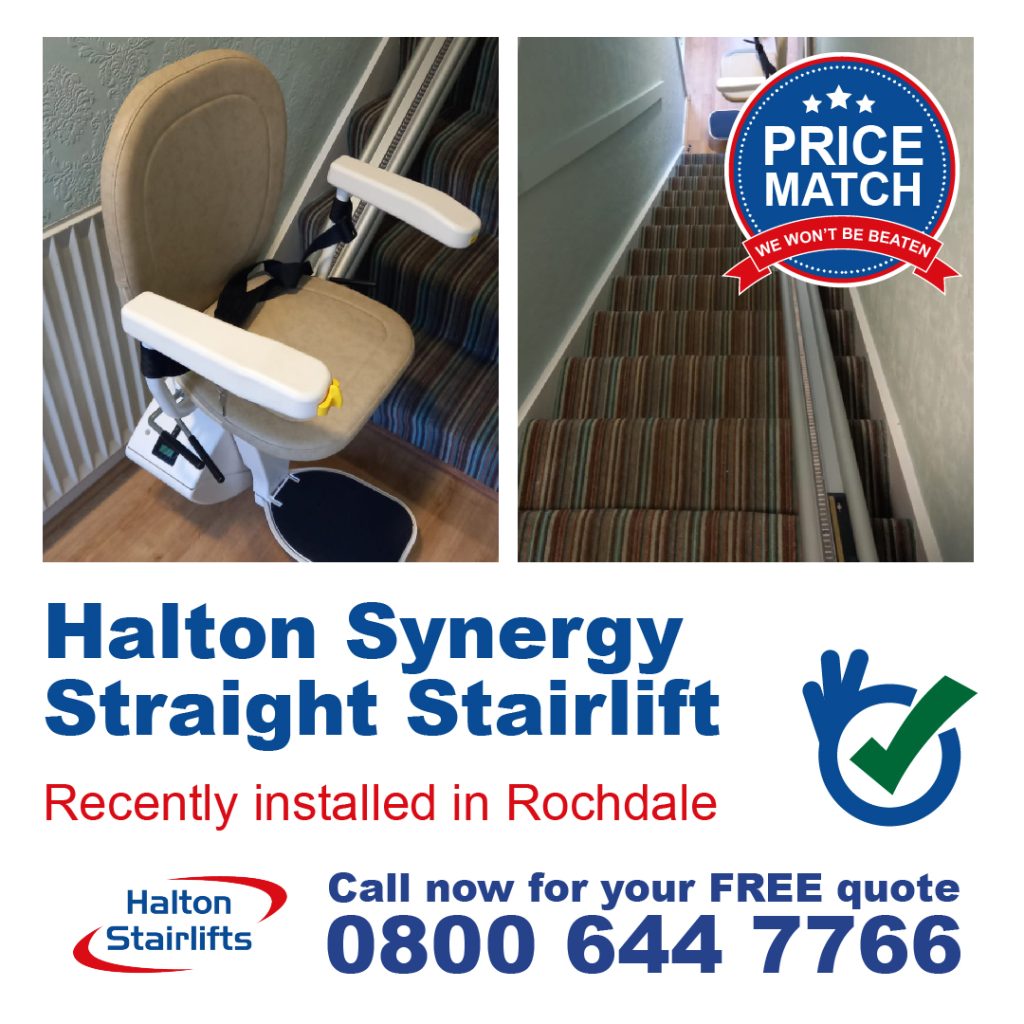 Bespoke Synergy Halton Straight Stairlift Fully Installed Next Day in Rochdale-01