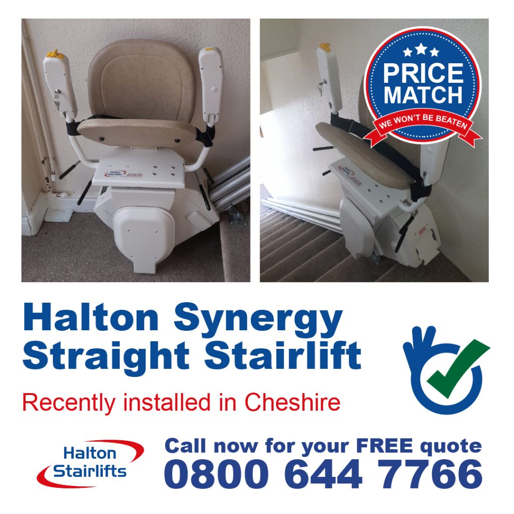 Halton Synergy Straight Chairlift Stair Lift Fully Installed Next Day In Sandbach Cheshire-01