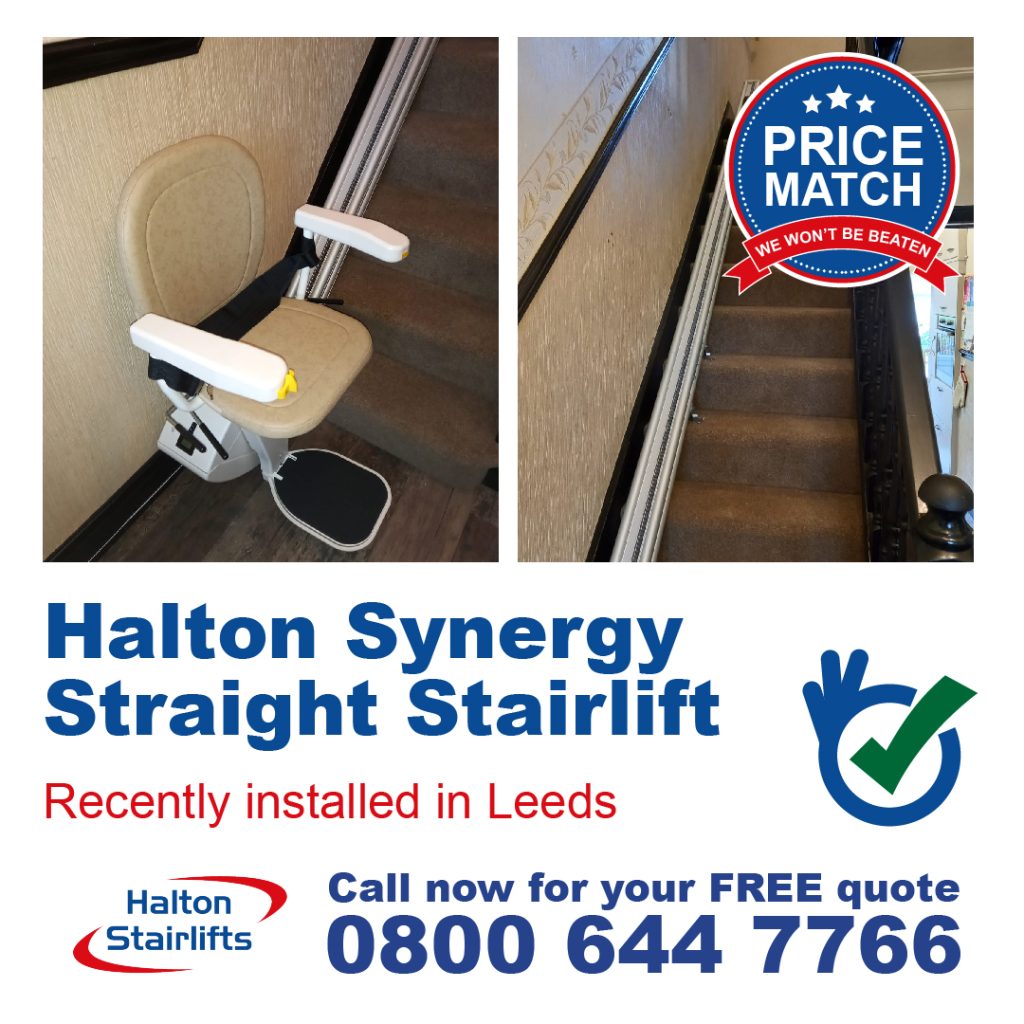 Halton Synergy Straight Stair Case Stair Lift Fully Fitted In Leeds Yorkshire-01