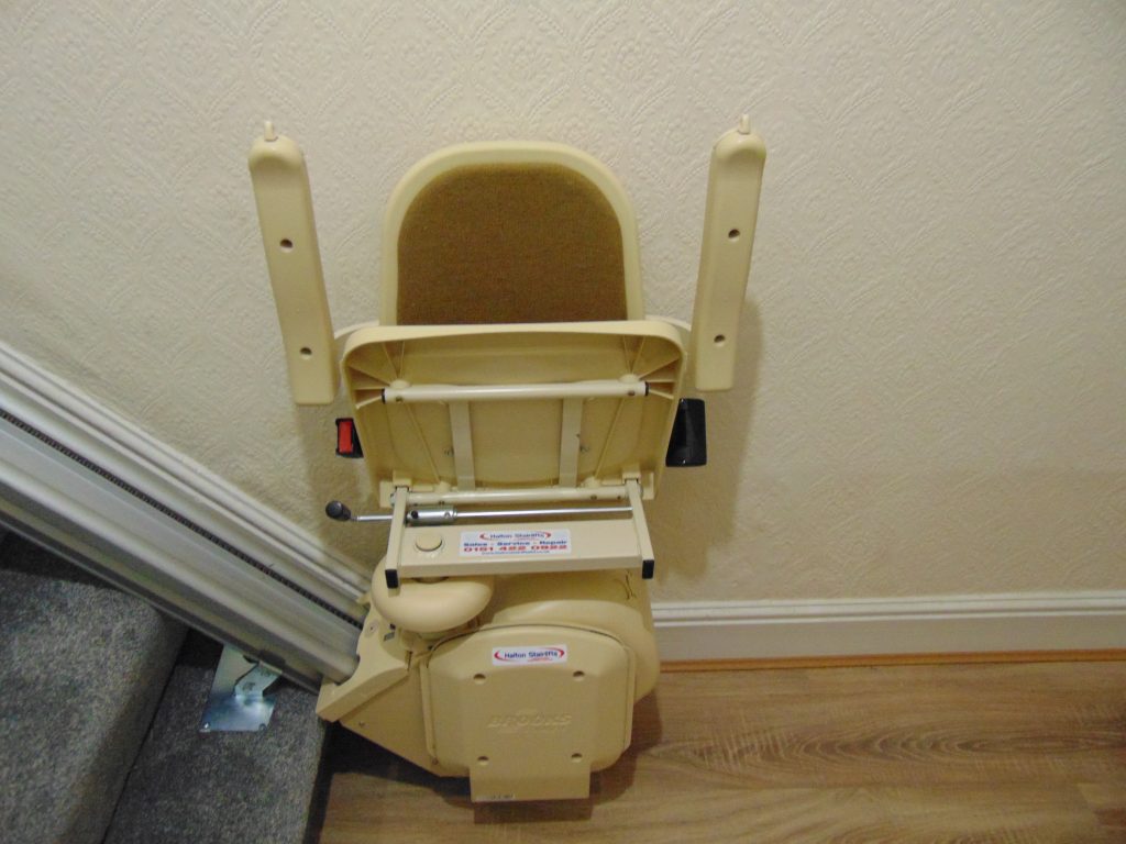 Brooks Budget 120 Chair lift's Stair Lifts Front View Folded