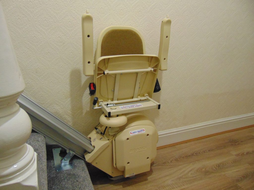 Brooks Budget 120 Stair Chair Side View Folded