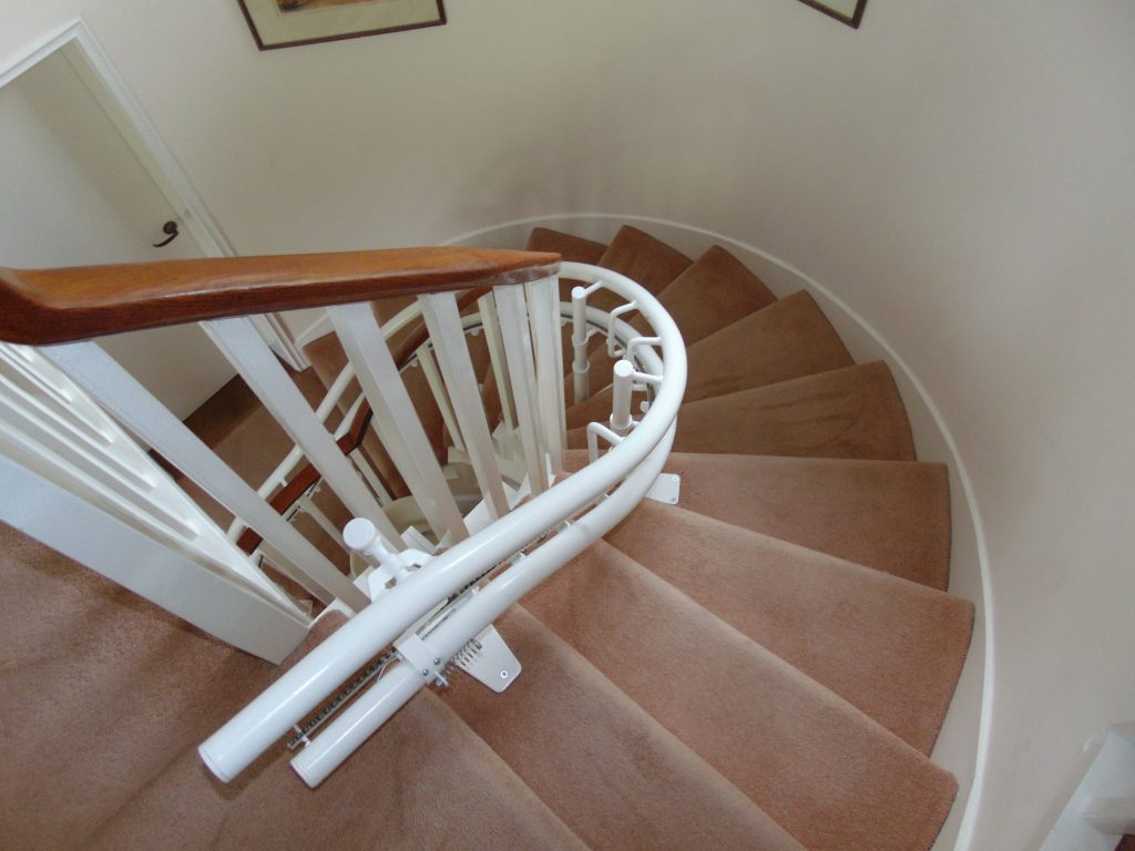 Halton Signature Spiral Curved Stair Lift Chairlifts Internal Bends Stair Lifts