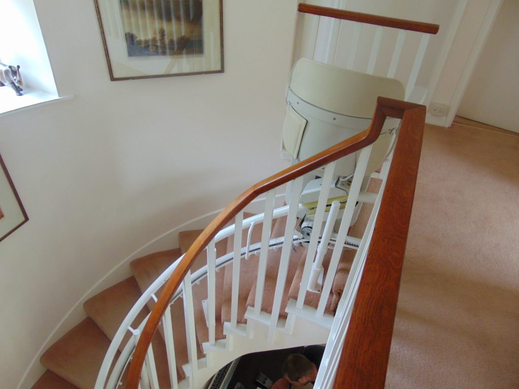 Halton Stairlifts Curve Curved Spiral Interanl Stair lift Track Rail Bespoke Custom Made
