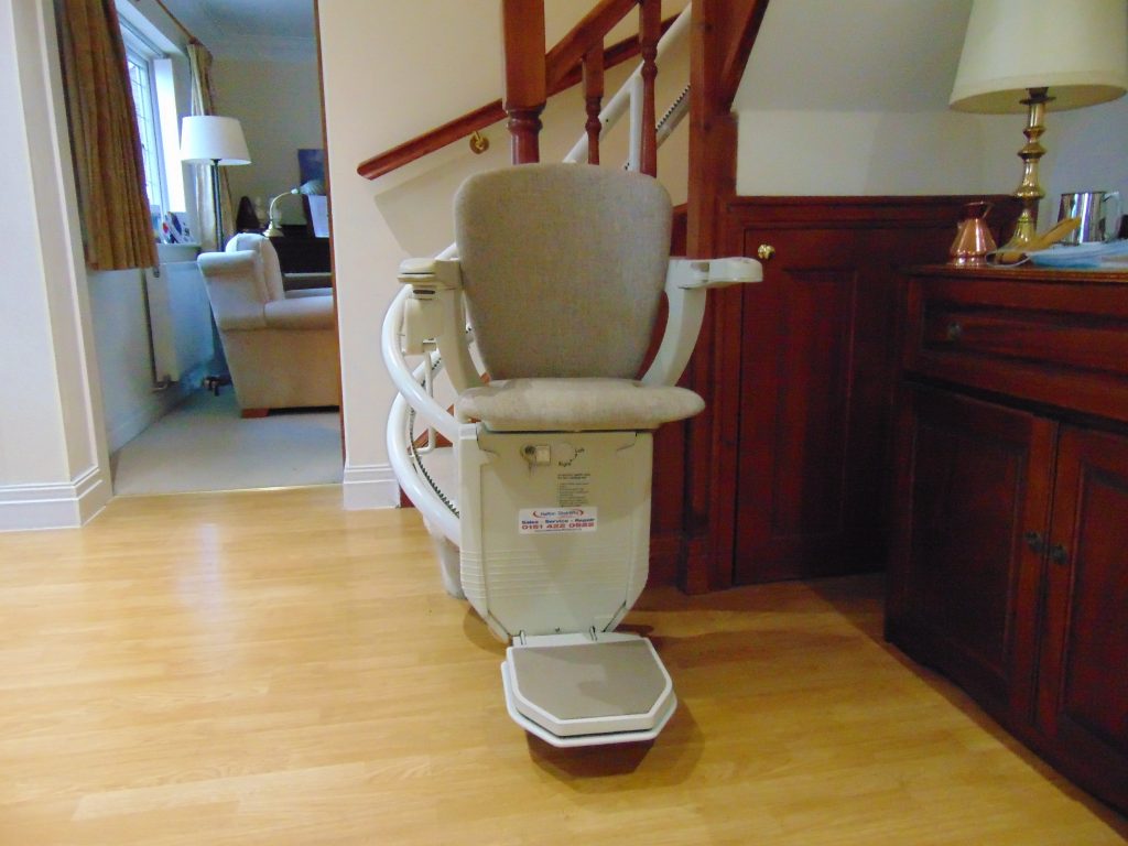 curved Stairlifts fitted to wooden stairlift