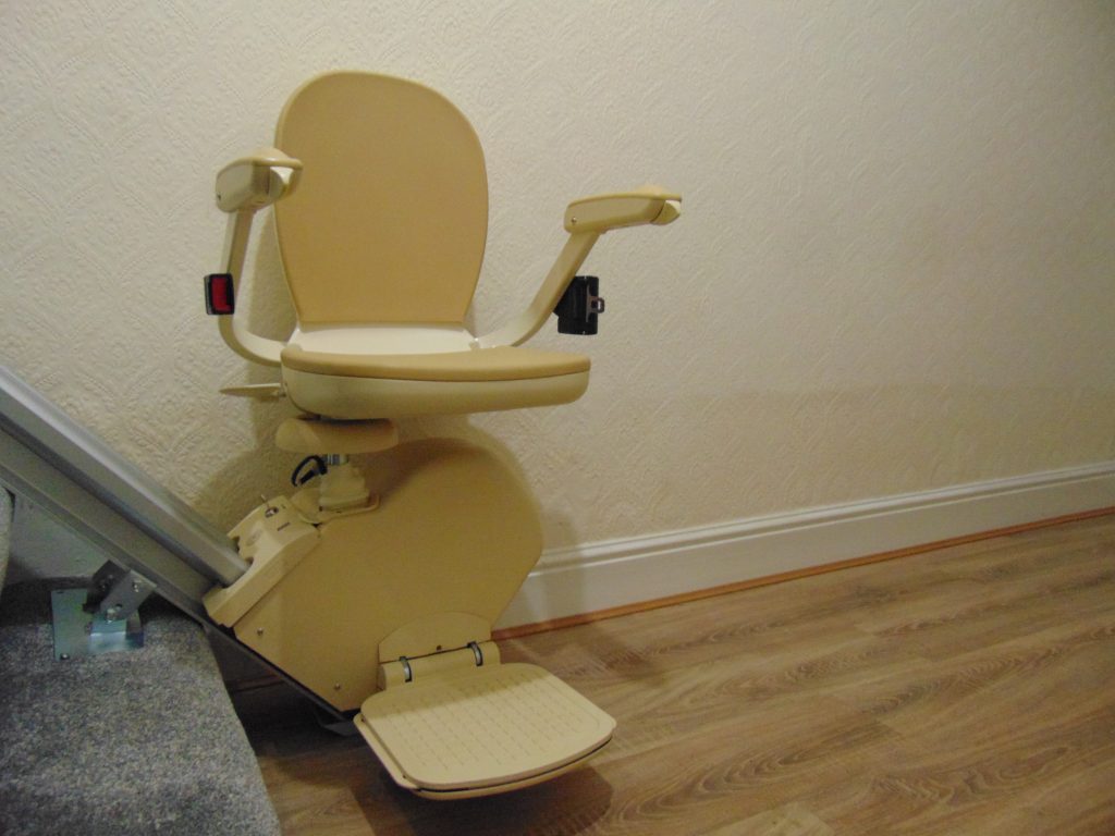 Reconditioned Brooks Slimline Stairlift Unfolded