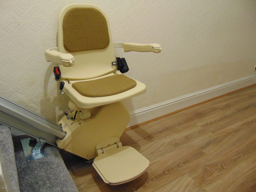 Used Budget Stairlifts 120 Front View Folded
