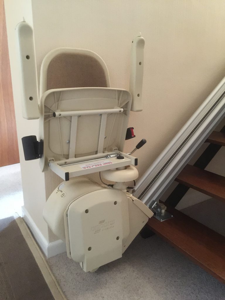 Acorn-120-Superglide-Straight-Stairlift Folded