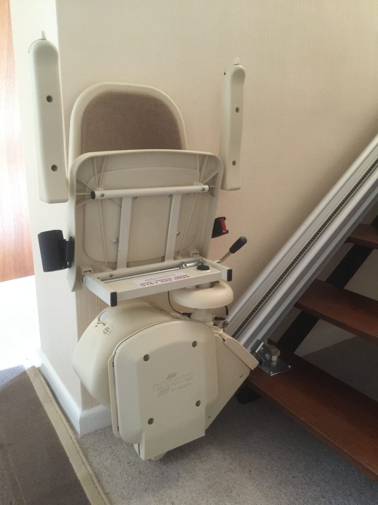 Acorn-120-Superglide-Straight-Stairlift Folded