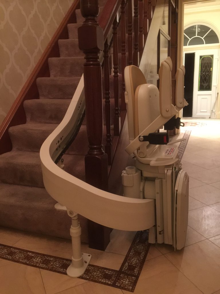 Acorn Curved Stairlift For Curved Staircases Folded