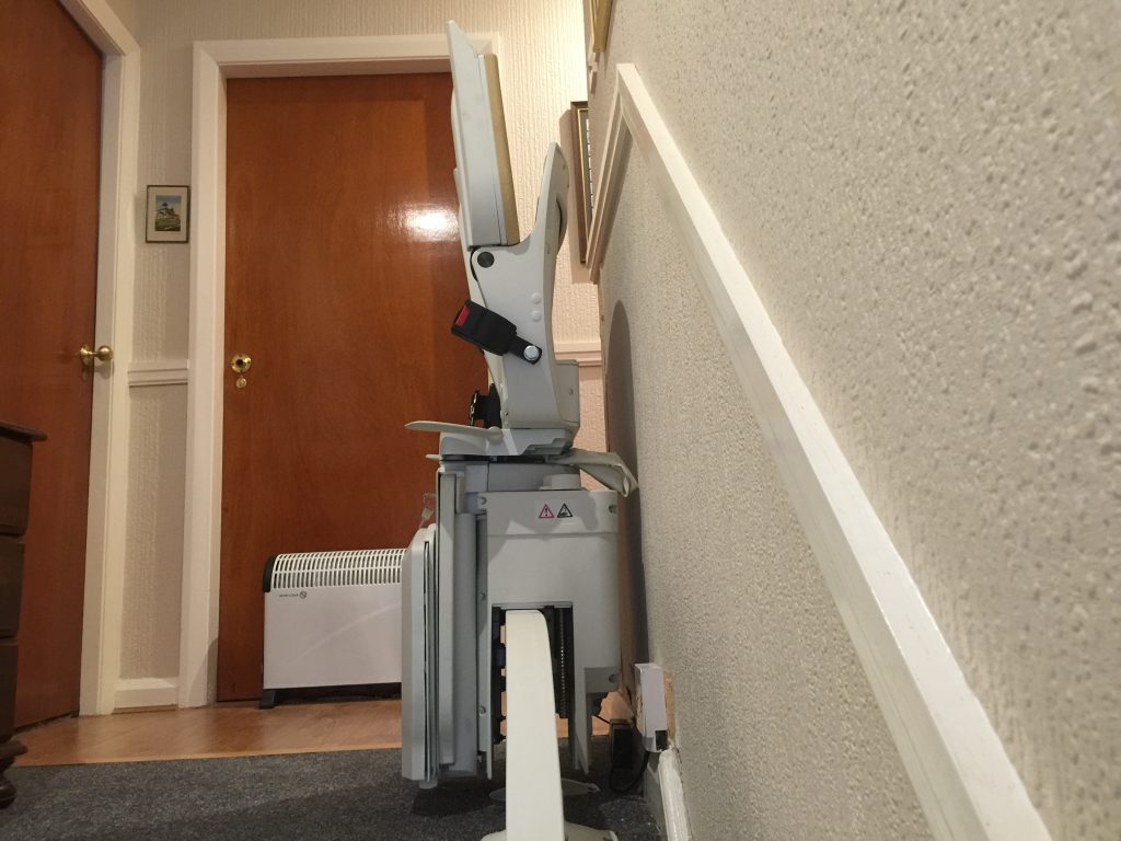 Acorn Curved Stairlift For Curved Staircases Folded