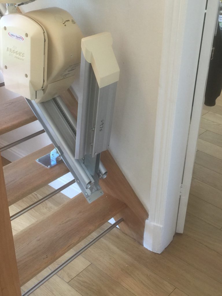 Acorn Slimline Stairlift Hinged Track Raised