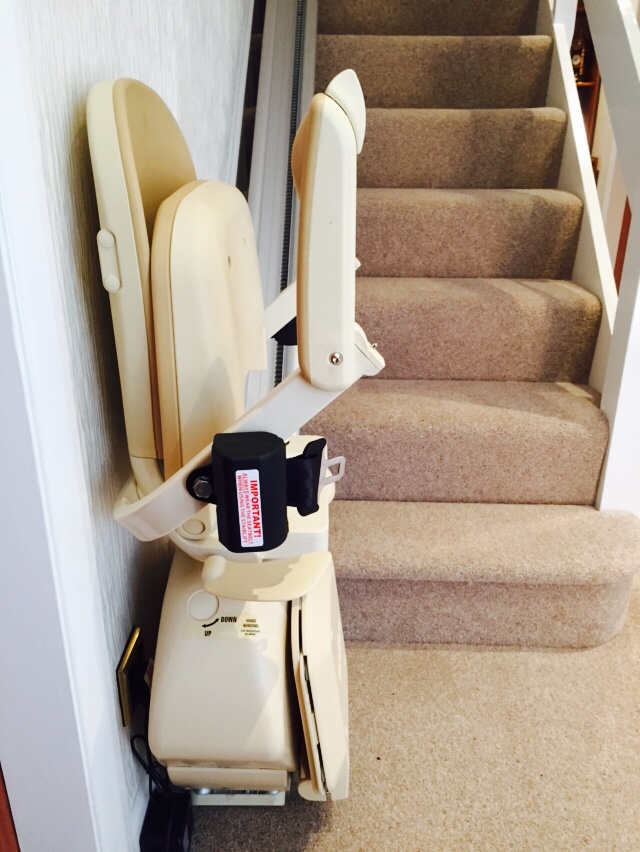 Compact Slimline Stairlifts Folded