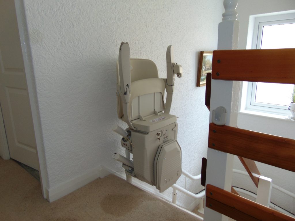Halton Curved Signature Stairlift Folded Chair lIft