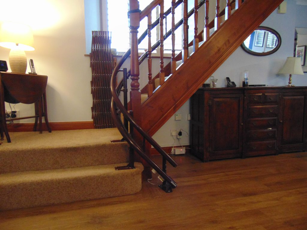 Halton Curved Signature Stairlift Fully Bespoke For Curved Stairs