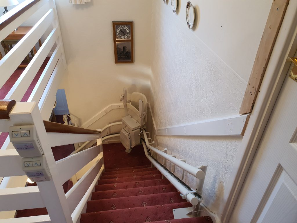 Halton Stairlifts Curved Signature Stairlift Powered Hinge Track