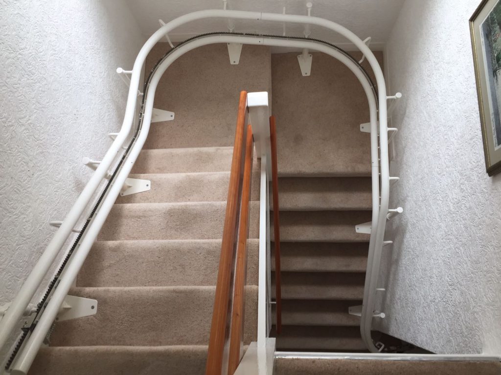 Stannah Sienna Curved Stairlift Chairlift Double track rail