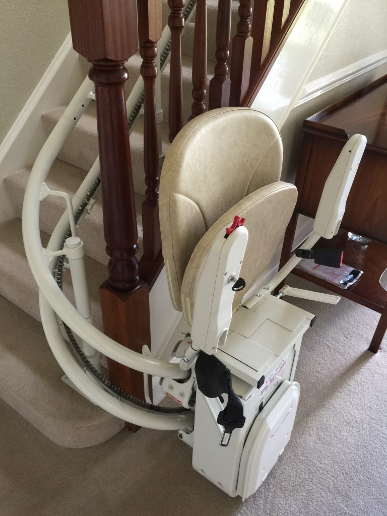 Platinum Ultimate Curved Stairlift Folded