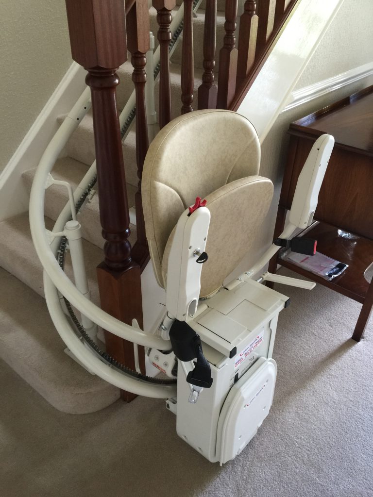 Platinum Ultimate Curved Stairlift Folded