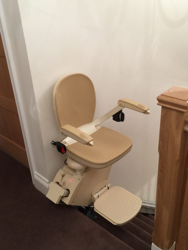 Straight Slimline Stairlift after Halton Stairlifts Installation