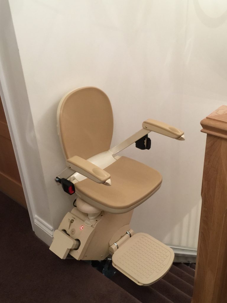 Straight Slimline Stairlift after Halton Stairlifts Installation