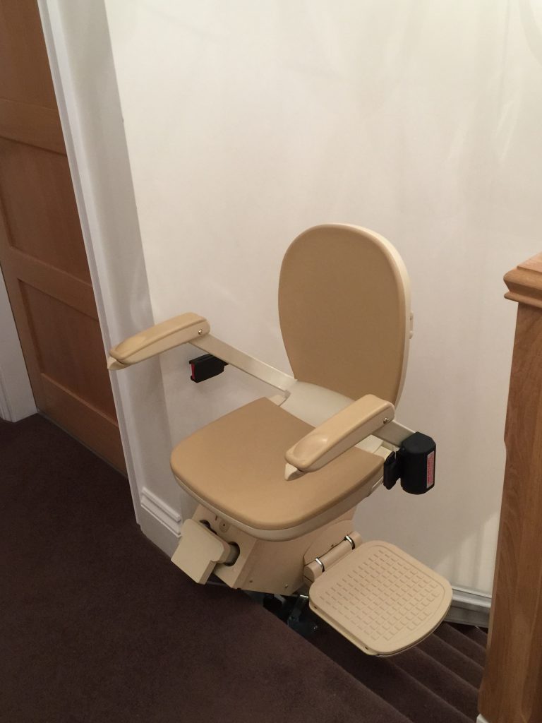 Straight Slimline Stairlift after Halton Stairlifts Installation