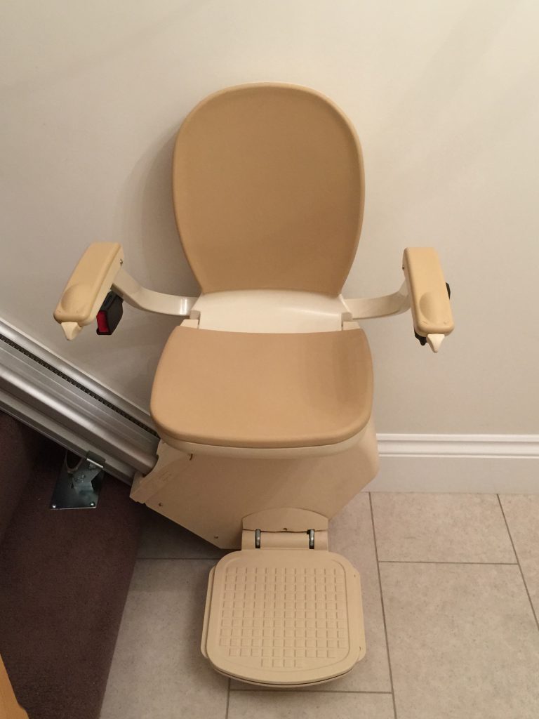 Straight Slimline Stairlift after Halton Stairlifts Installation