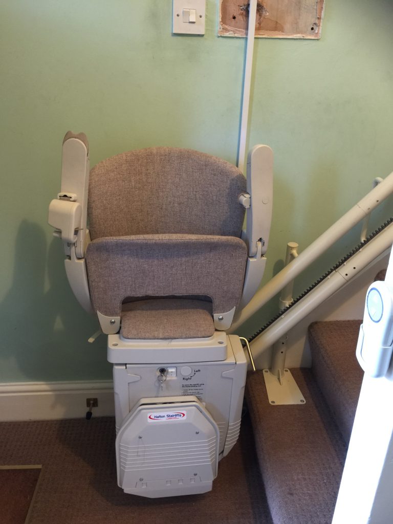 Stannah Curved Chairlift Folded