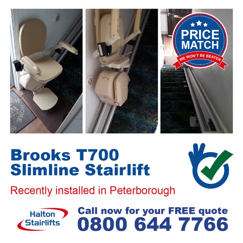 Brooks Slimline Stairlift T700 Slimline Straight Stairlift Fully Fitted In Peterborough