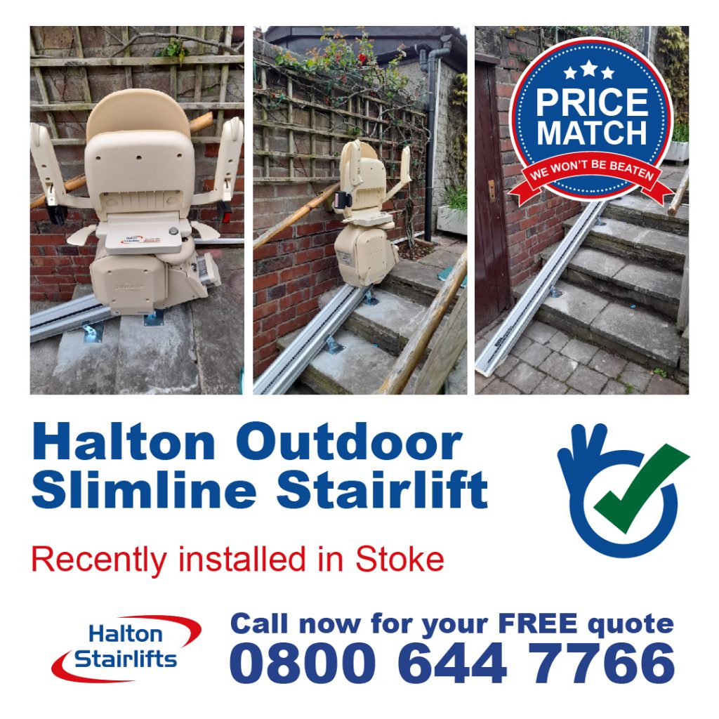 HS Outdoor Slimline Stairlift Stoke
