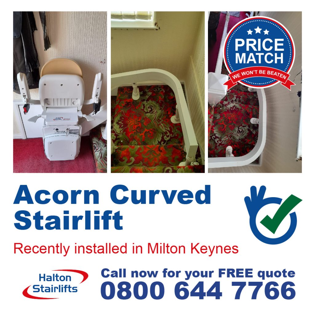Acorn Curved Stairlift Fully Installed In Milton Keynes-01