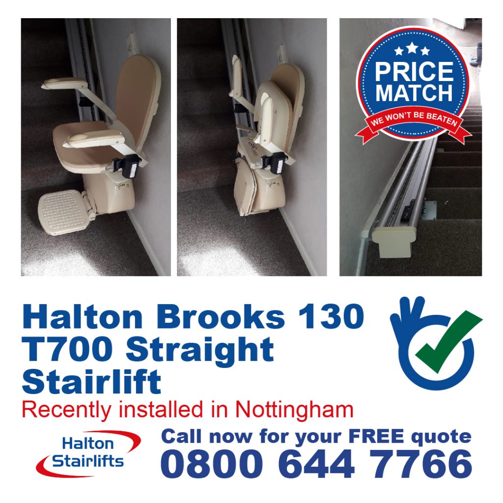 Halton Brooks 130 T700 Straight Stairlift Chairlift Fully Fitted In Nottingham-01