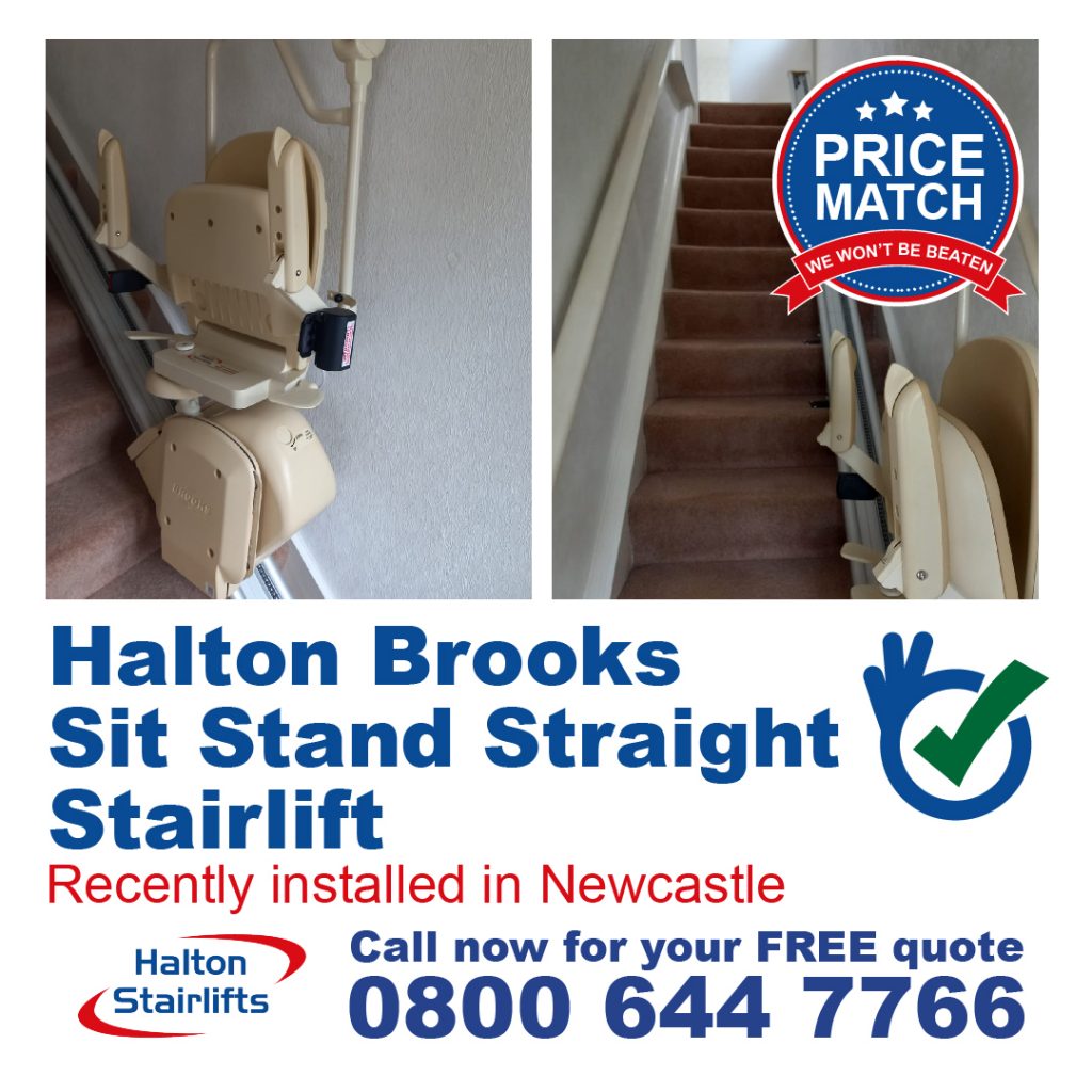 Halton Brooks Sit Stand Straight Stairlift Fully Installed In Newcastle-01