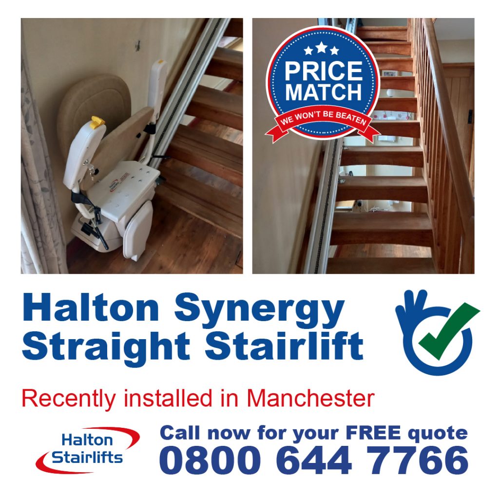 Halton Synergy Straight Stairlift Fully Fitted In Manchester-01