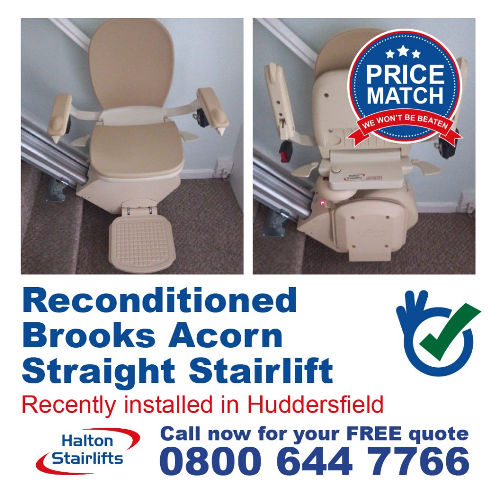Reconditioned Brooks Acorn Straight Stairlift Fully Fitted In Huddersfield Yorkshire-01