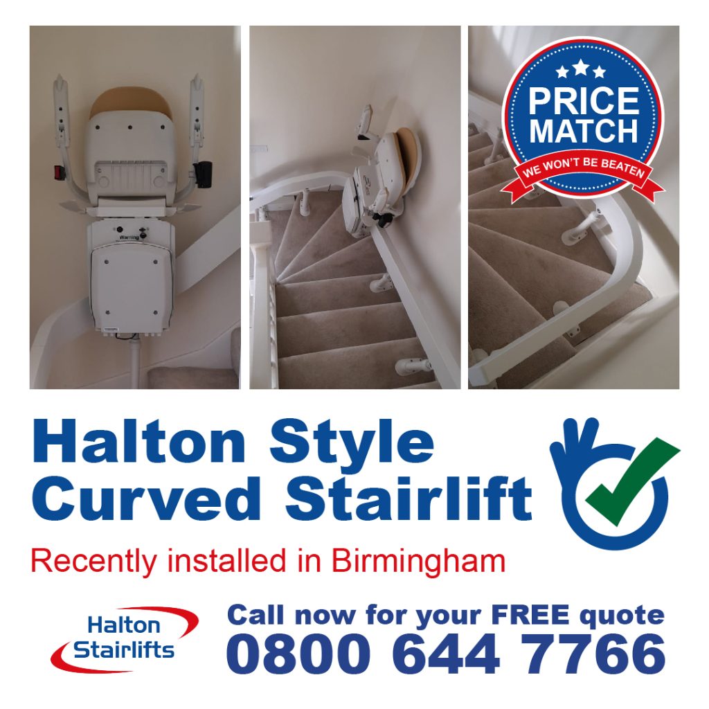 Halton Style Acorn Curved Stairlift Birmingham West Midlands-01