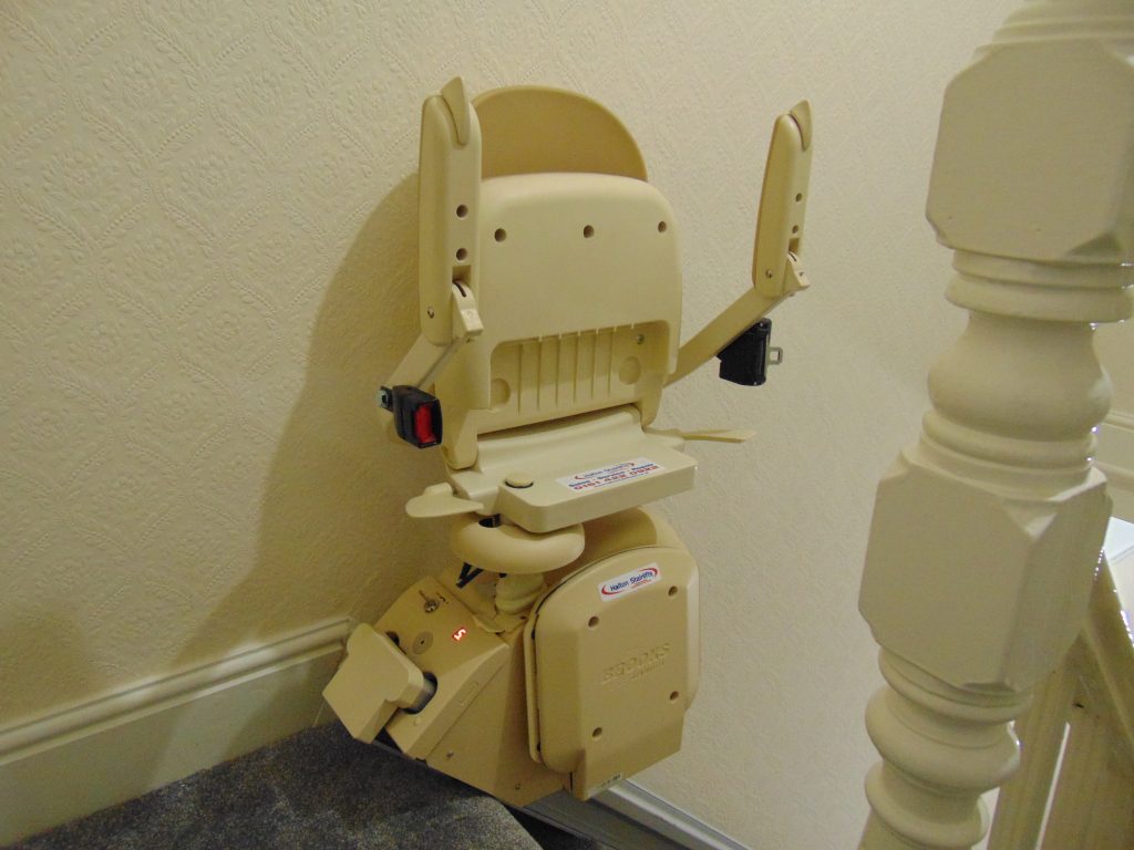 Halton Stairlift Folded Top Of The Staircase