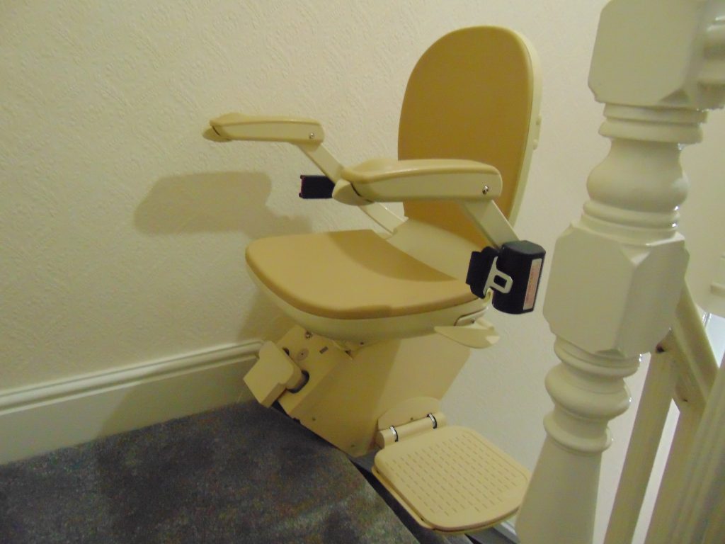 Brooks Halton Slimline Stairlift Swivelled Unfolded