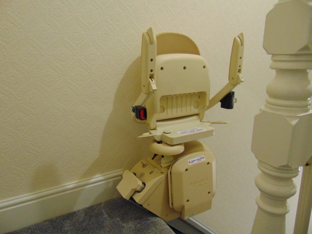 Brooks Halton Slimline Stairlift Swiveled Unfolded Run Position 03